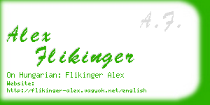 alex flikinger business card